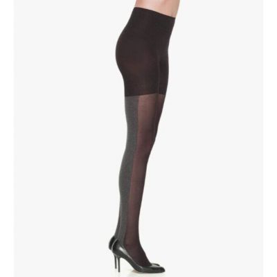 Spanx Tight End Tights Patterned-Heathered Contrast Black/Gray Size A NWT